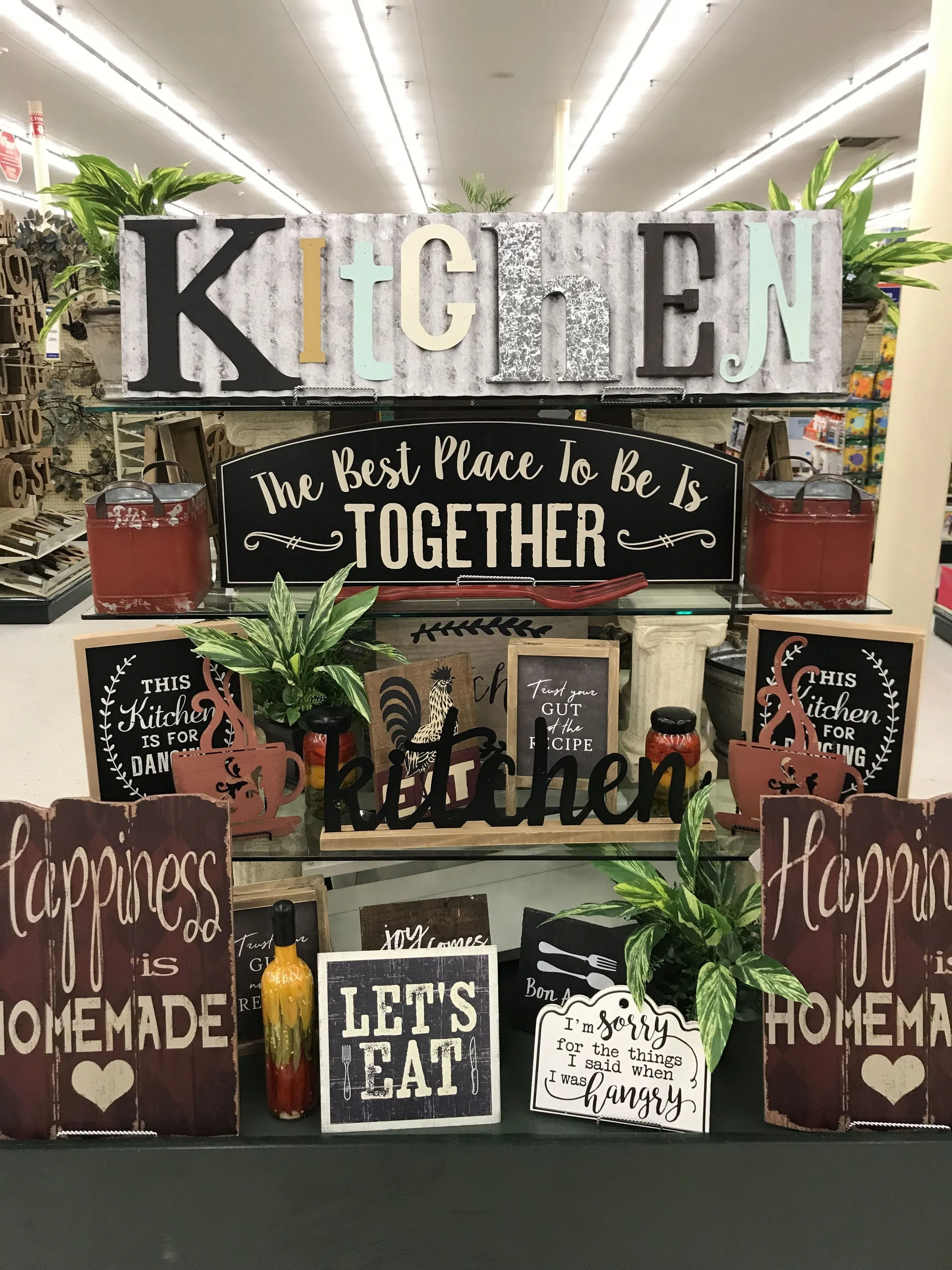 14597 faux greenery kitchen