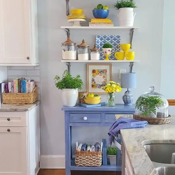 14613 blue kitchen cabinets