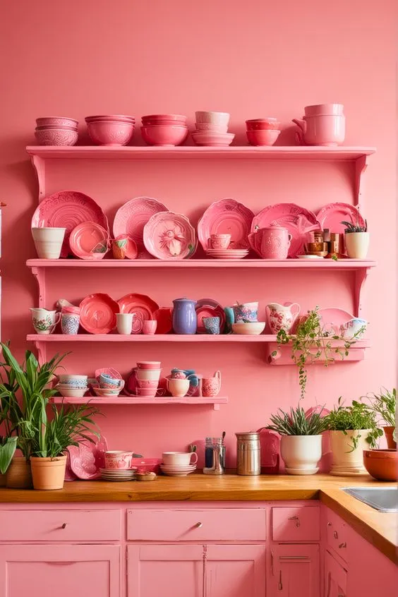 14614 vintage pink kitchen lighting