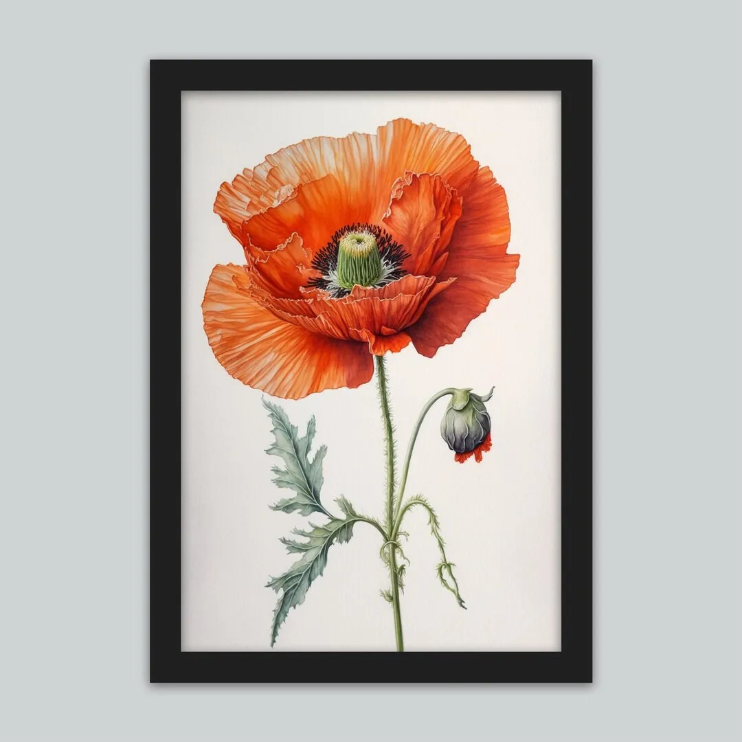 14633 poppy themed dish towels