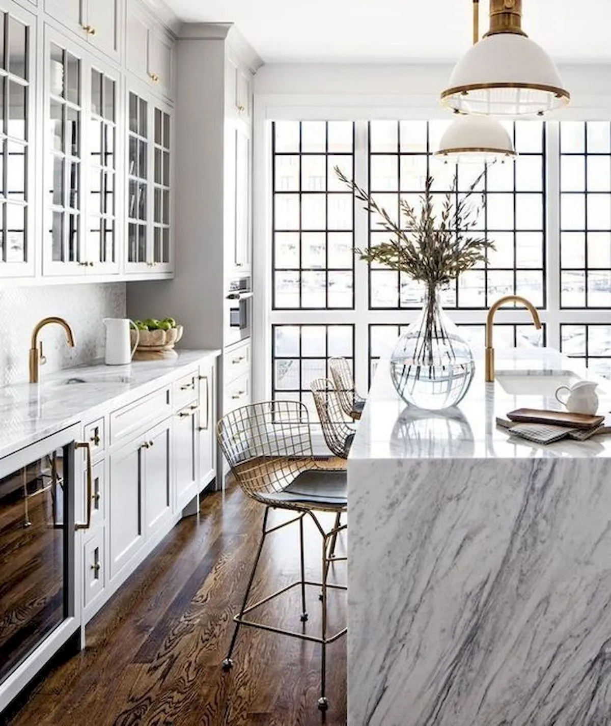 14655 white desk kitchen coastal