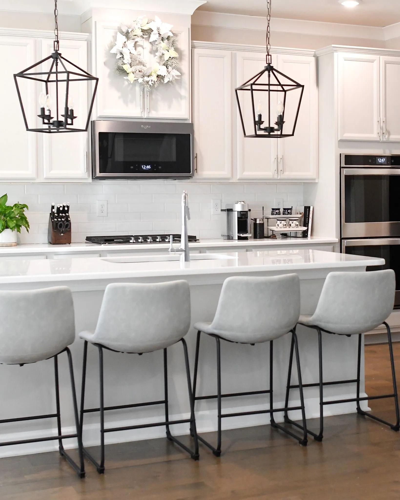 14655 white desk kitchen modern minimalism
