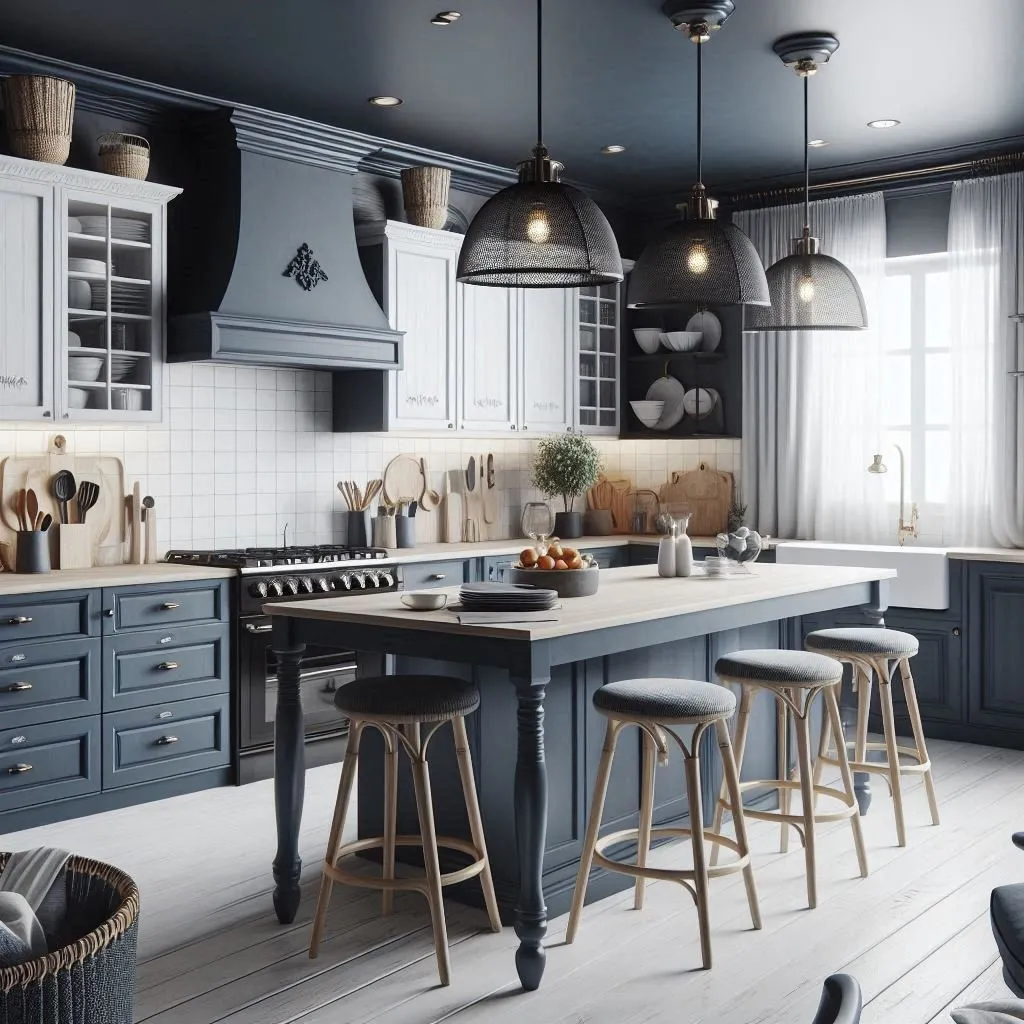 14709 navy blue kitchen cabinets