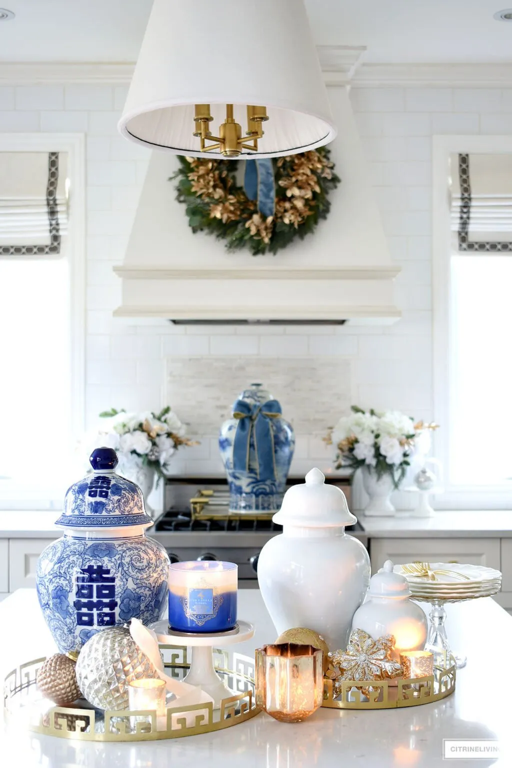14776 gold christmas kitchen tableware