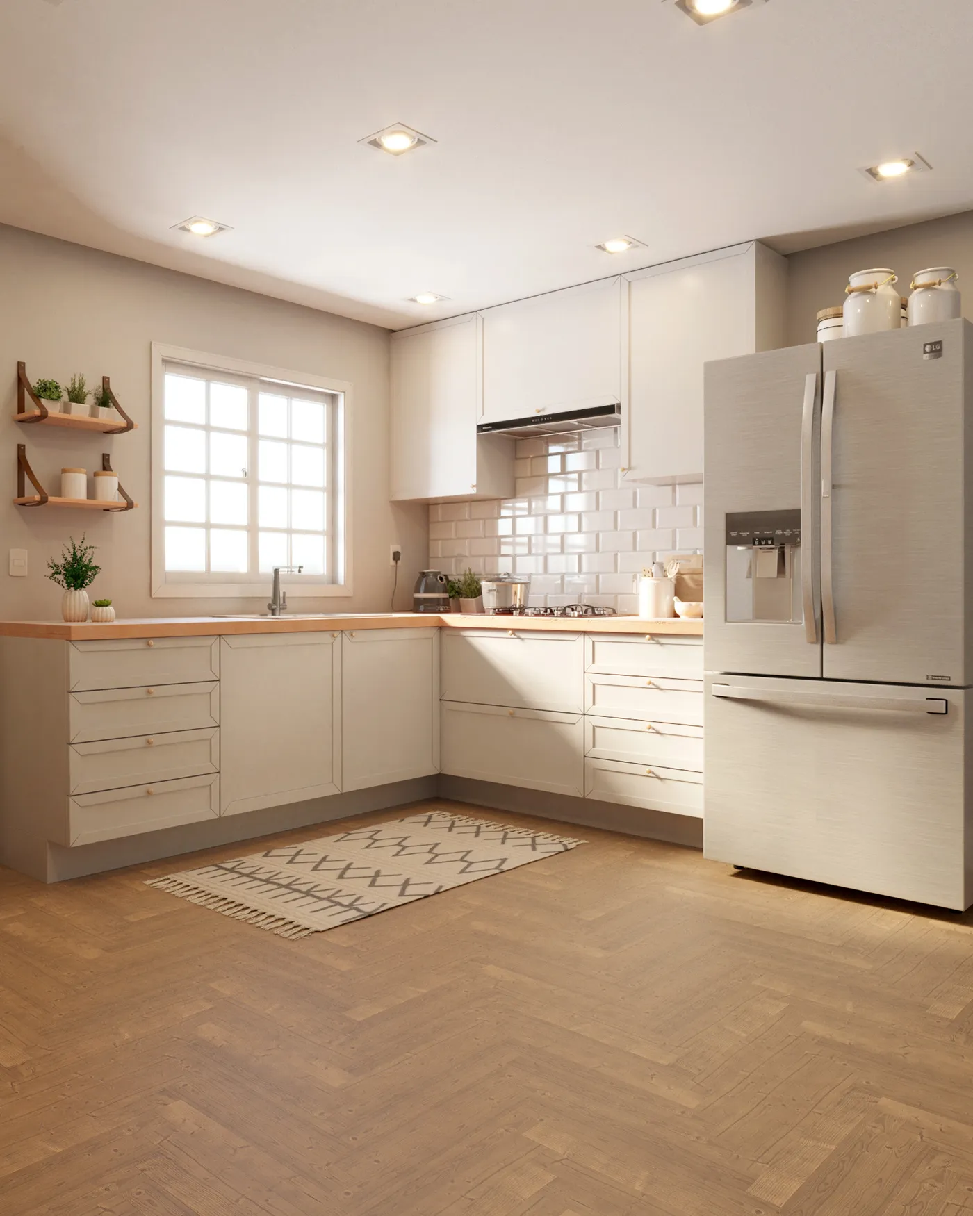 14785 farmhouse kitchen 3d model visualization