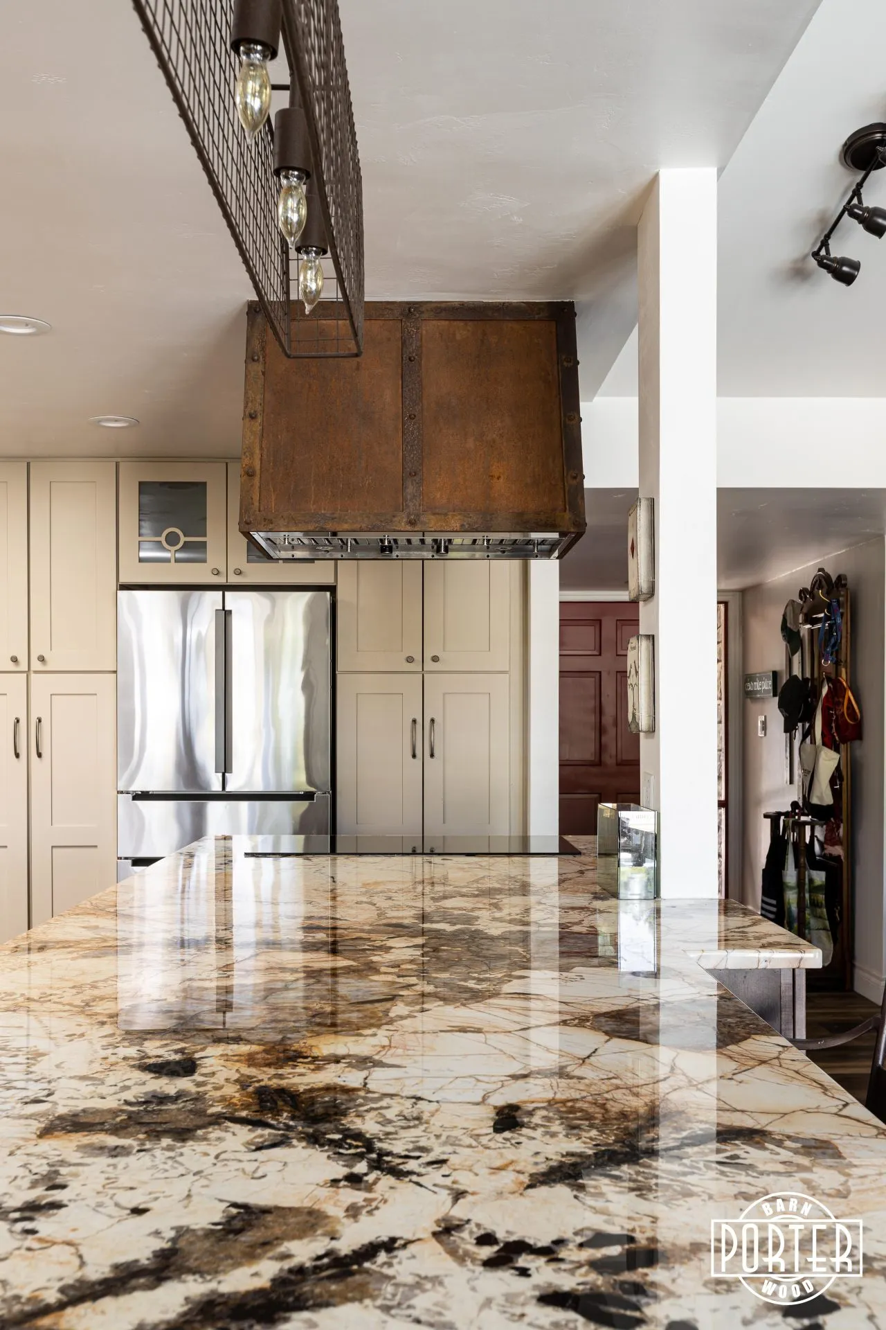 14858 rustic red kitchen hood pendant lighting